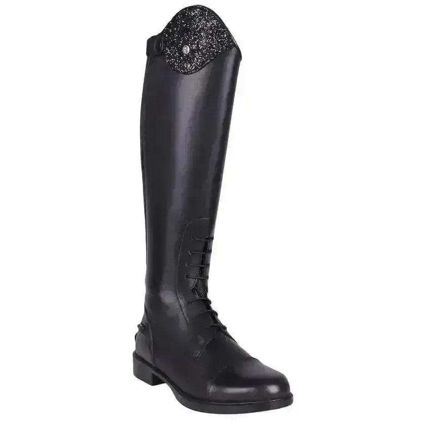 QHP Romy Glitter Top Long Competition Riding Boots - Junior Standard 36 Long Riding Boots