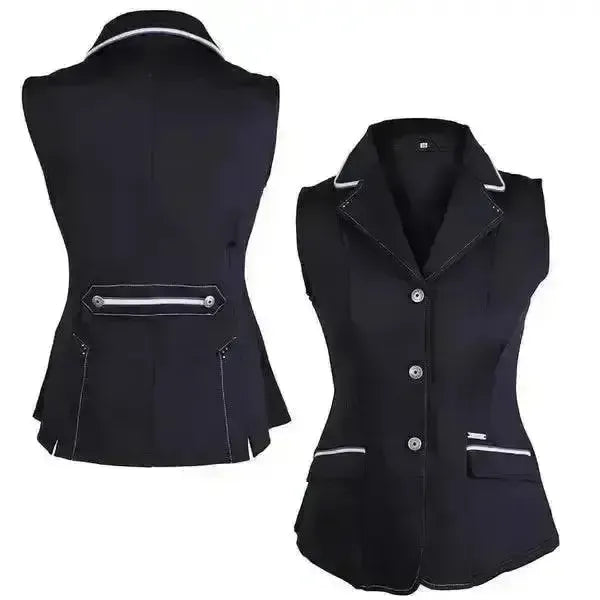 QHP Vest Coco Aduls Riding Dressage Waistcoat Estate Blue Ladies 10 (38) Riding Gilets