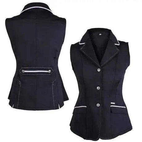 QHP Vest Coco Aduls Riding Dressage Waistcoat Estate Blue Ladies 12 (40) QHP Gilets & Bodywarmers Barnstaple Equestrian Supplies