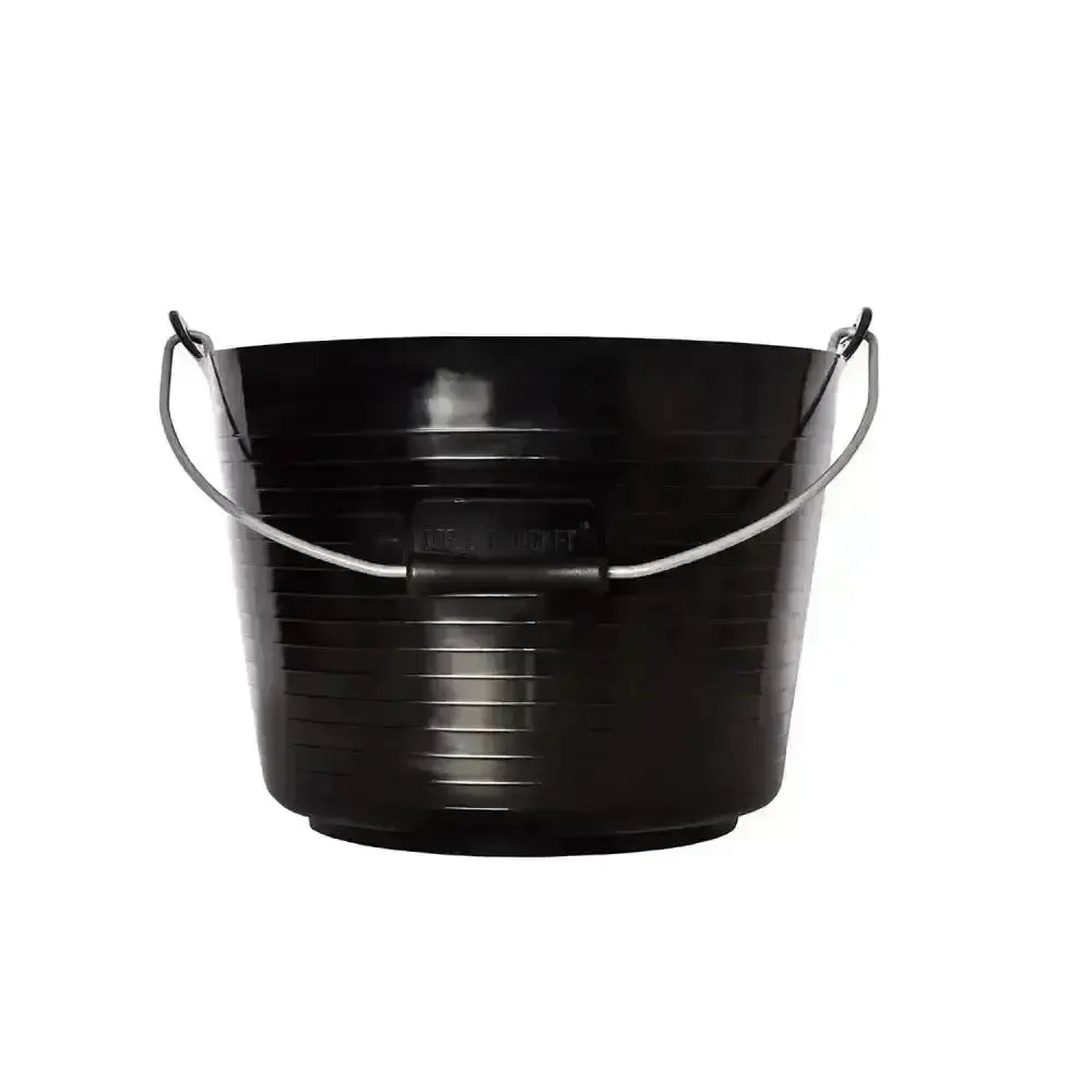 Red Gorilla Flexible Bucket With Handle 22L Black Buckets & Bowls