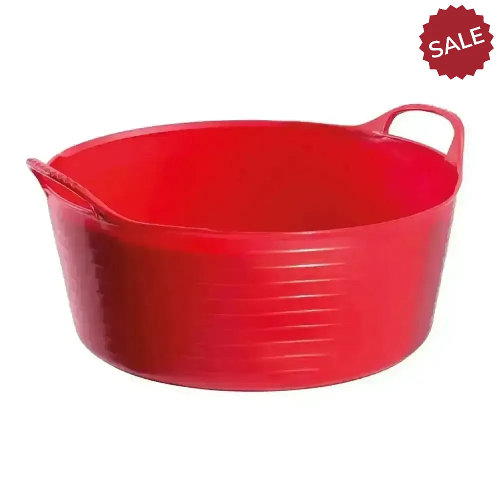 Red Gorilla Flexible Shallow Bucket 15L Small Red Buckets & Bowls