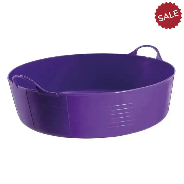 Red Gorilla Flexible Shallow Buckets 35L Large Purple Buckets & Bowls