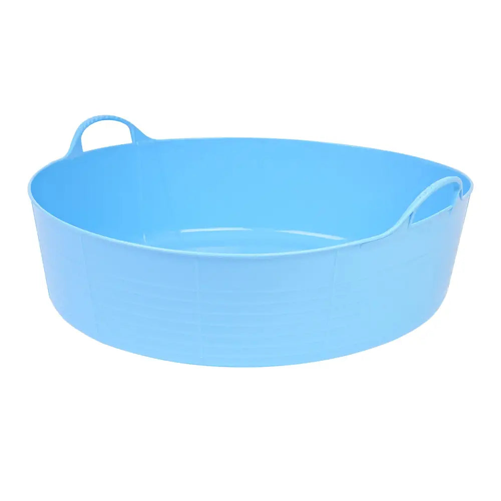 Light blue plastic oval basin with handles from red gorilla flexible shallow feed bowls 35l large bucket collection