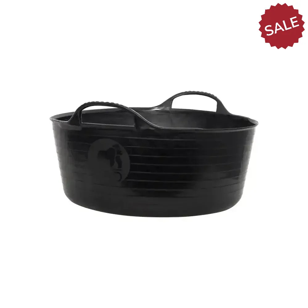 Red Gorilla Recycled Shallow Tub Black Small (15 Litre) Black Buckets & Bowls