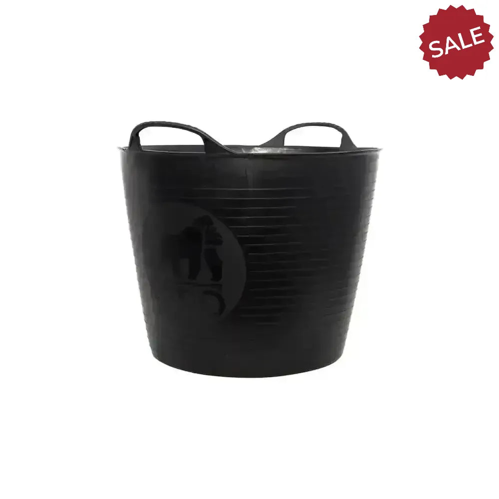 Red Gorilla Recycled Tub Black Small (14Lt) Black Buckets & Bowls