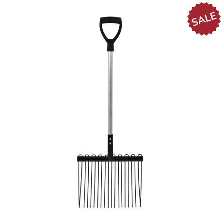 Red Gorilla Shavings Fork D-Grip Short Handle Black Forks