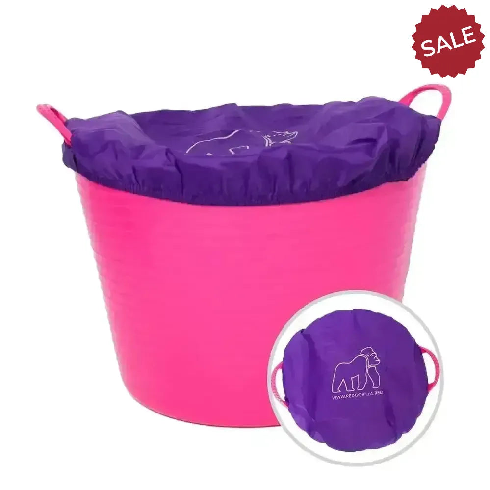 Red Gorilla Tubcover Fabric Feed Bucket Cover Pink Buckets & Bowls