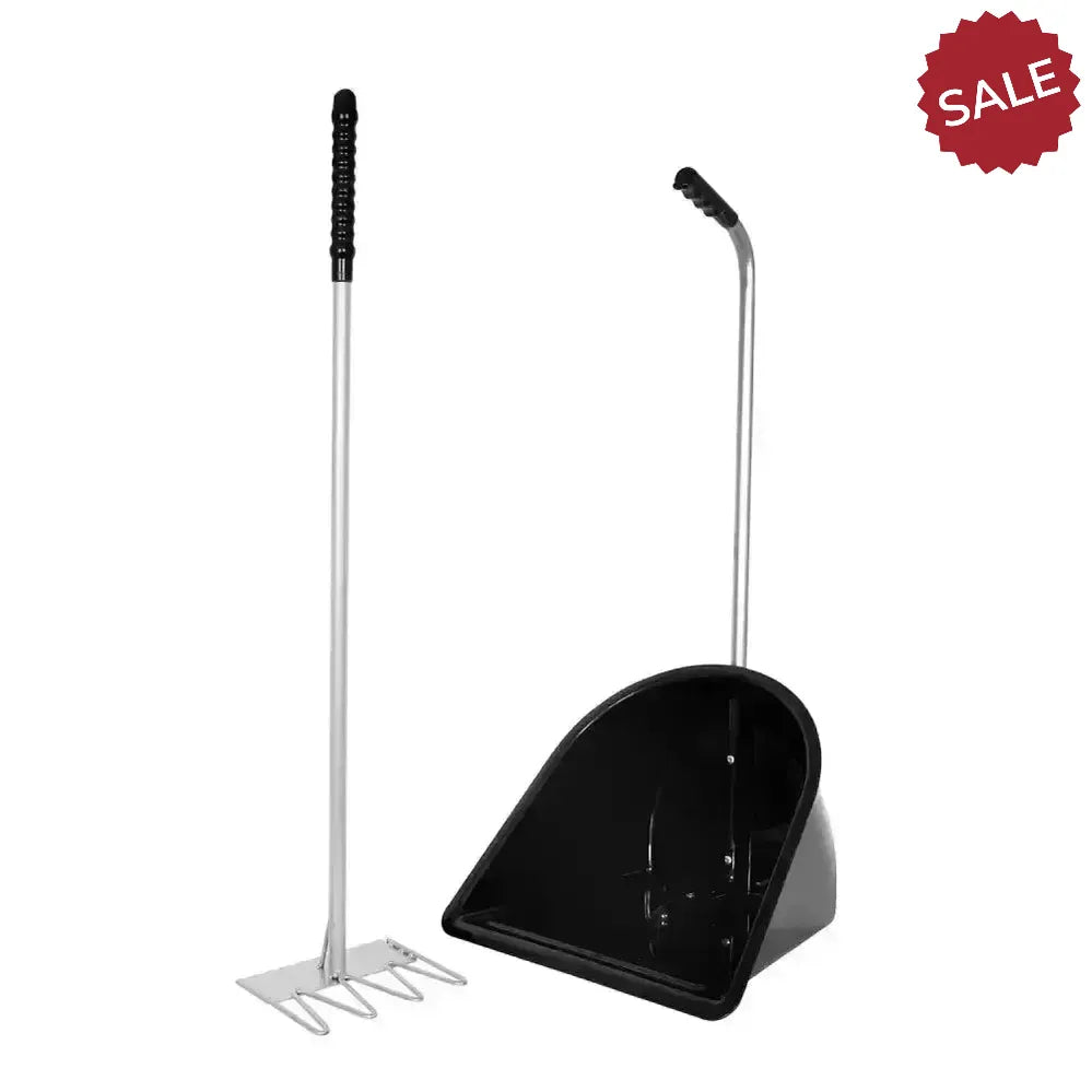 Red Gorilla Tubtrug Tidee & Rake Mucking Out Set Black Mucking Out