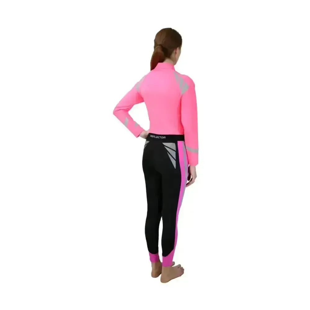 Reflector Base Layer by Hy Equestrian Pink 11-12 Years Base Layers