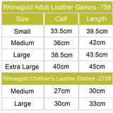 Rhinegold Adult Leather Gaiters Black Large Rhinegold Chaps & Gaiters Barnstaple Equestrian Supplies