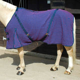 Rhinegold Box Weave Cooler Rug 4'6" Navy/Red Rhinegold Stable Rugs Barnstaple Equestrian Supplies