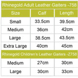 Rhinegold Child Leather Gaiters Black Childs Large Rhinegold Chaps & Gaiters Barnstaple Equestrian Supplies