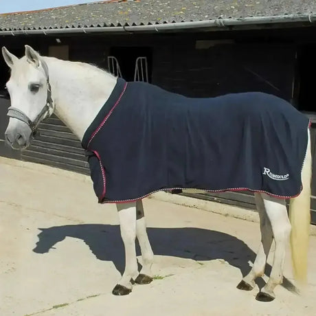 Rhinegold Comfey Collar Fleece Rug Navy 4'6" Fleece Rugs