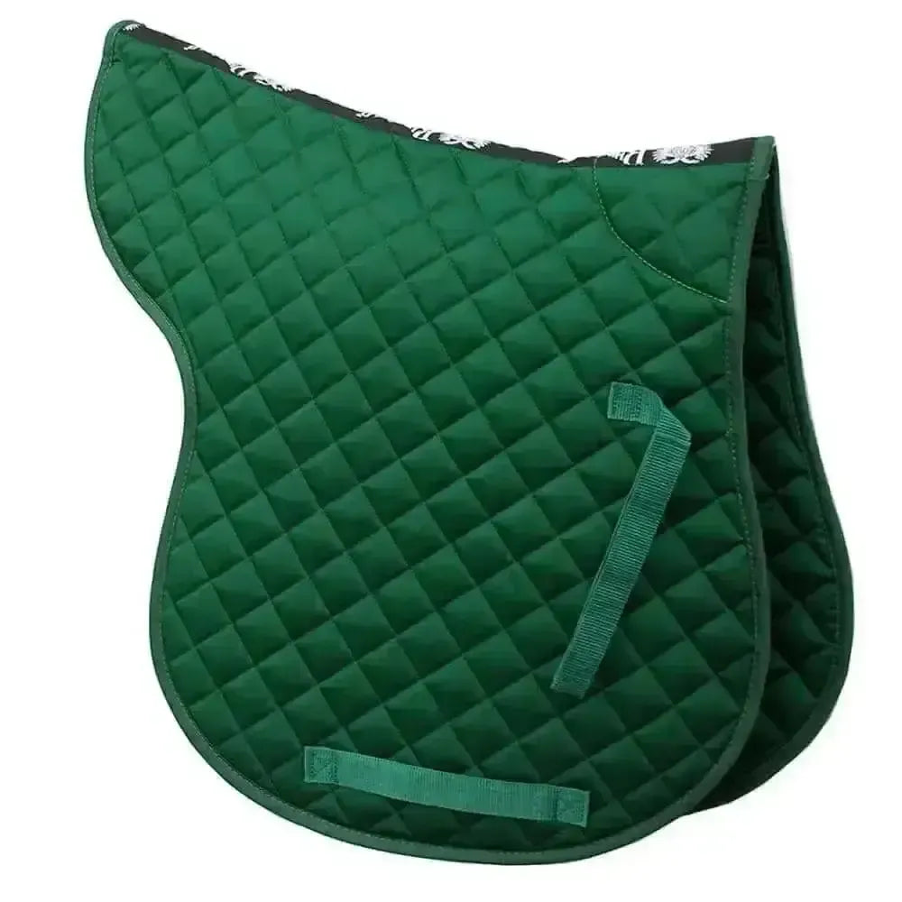 Rhinegold Cotton Quilted GP Numnah Green Pony Numnahs