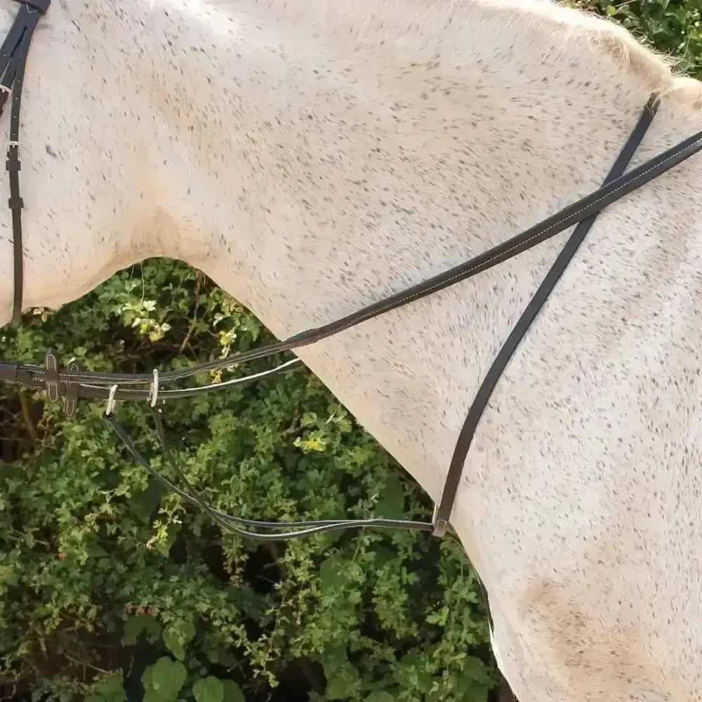 Rhinegold Elegance Stitched Running Martingale Black Cob Running Martingales