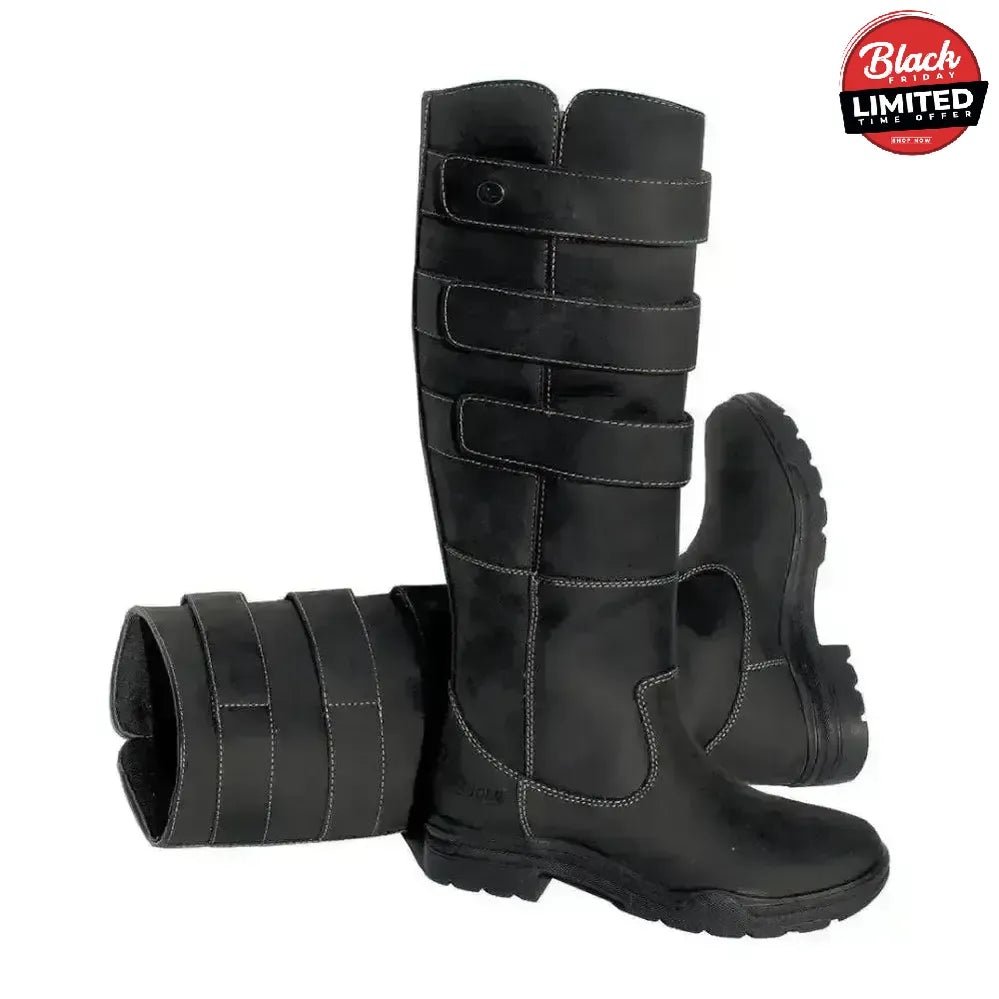 Rhinegold Elite Colorado Leather Country Boots Black 36 EU / 3 Country Boots