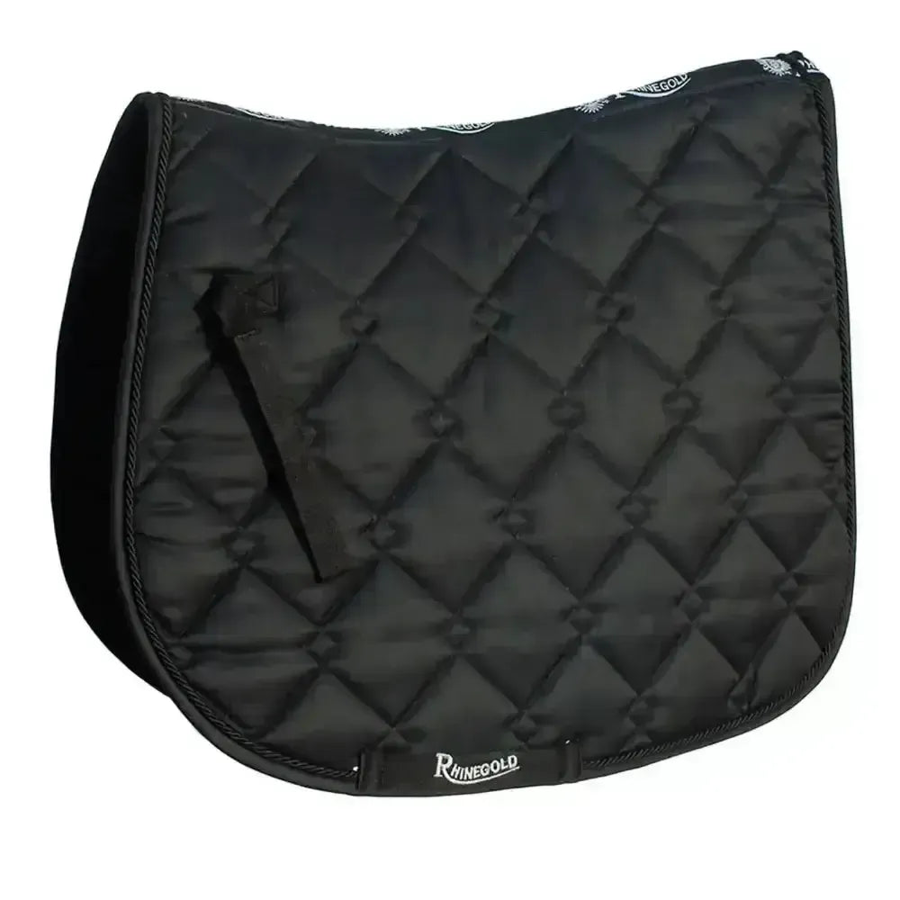 Rhinegold Elite Diamond Saddle Pad Black Cob Saddle Pads