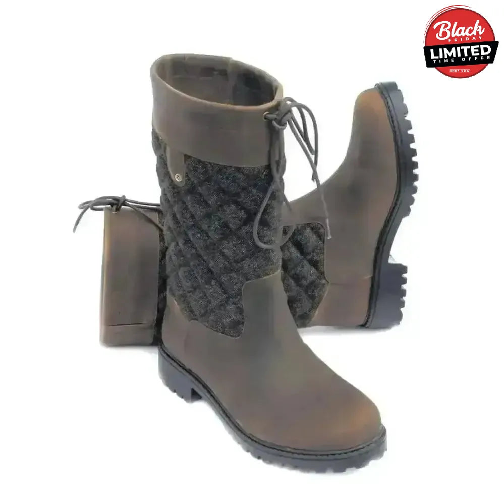 Rhinegold Elite Georgia Tweed Leather Country Boots 3(EU36) Country Boots