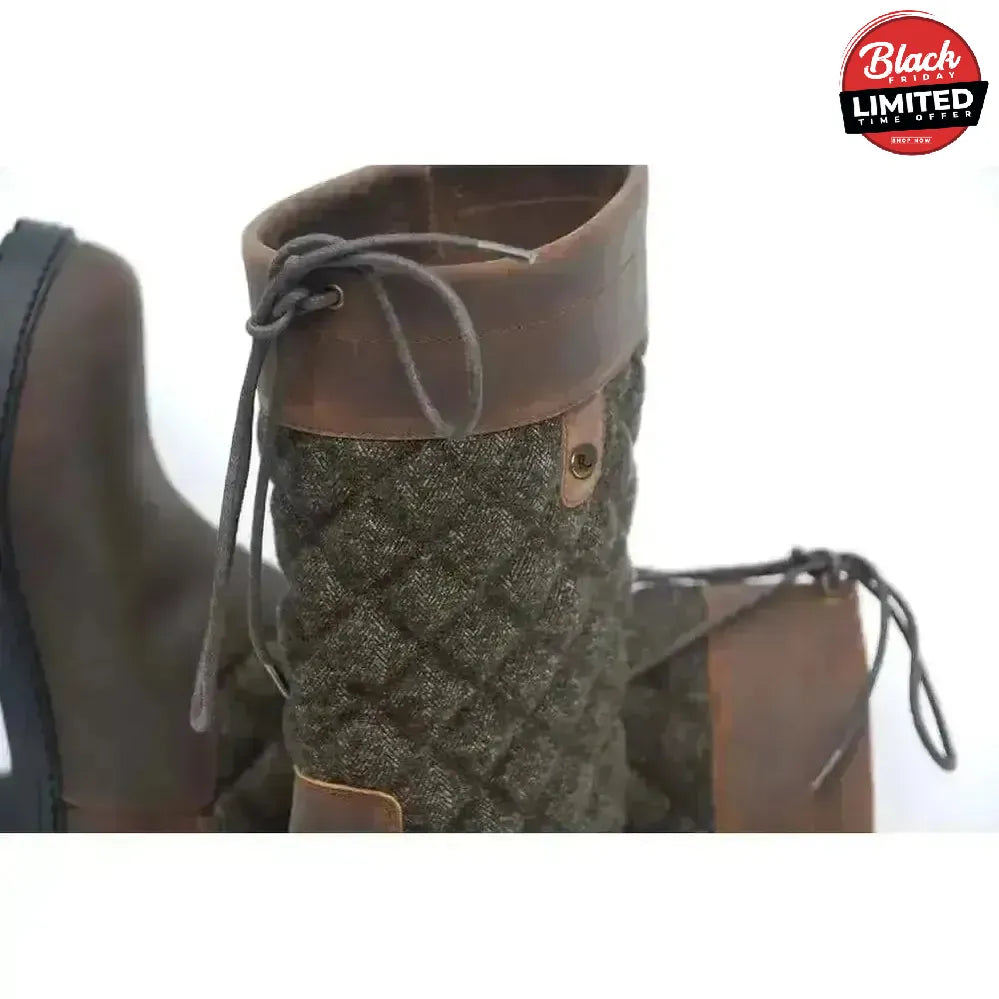 Rhinegold Elite Georgia Tweed Leather Country Boots 3(EU36) Country Boots