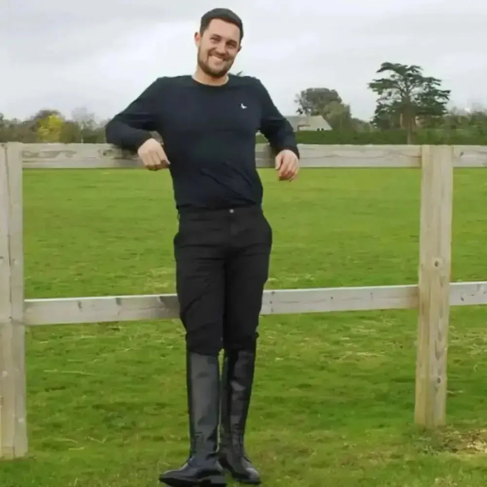 Rhinegold Elite Mens Thermal Breeches Black 30" Breeches