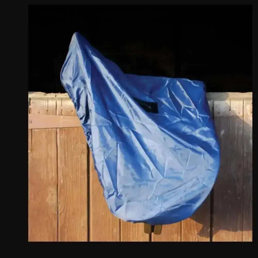 Blue rhinegold equestrian waterproof saddle cover designed for durable waterproof protection