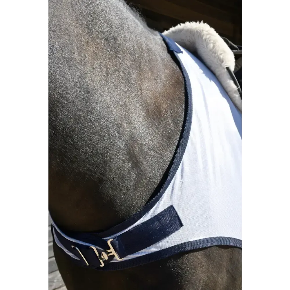 Rhinegold Fixed Chest Mesh Ride-On Rug 5'0 White Ride On Fly Rugs