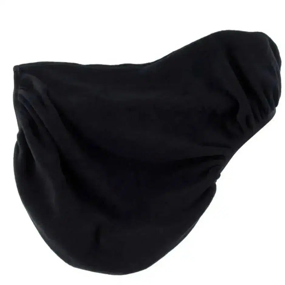 Rhinegold Fleece Saddle Cover Black One Size Tack Bags & Covers