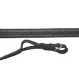 Rhinegold German Leather Rubber Covered Flexi Reins Black Reins