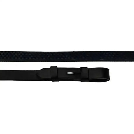 Rhinegold German Leather Rubber Covered Reins Black Full Size Reins