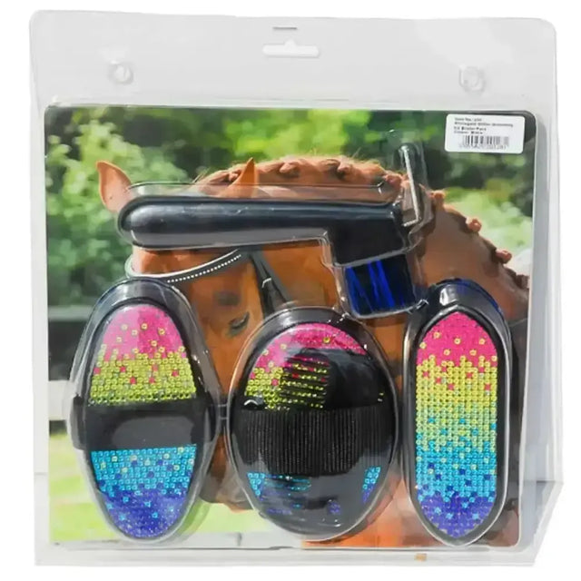 Rhinegold Glitter Junior Grooming Kit Rainbow Grooming Kits