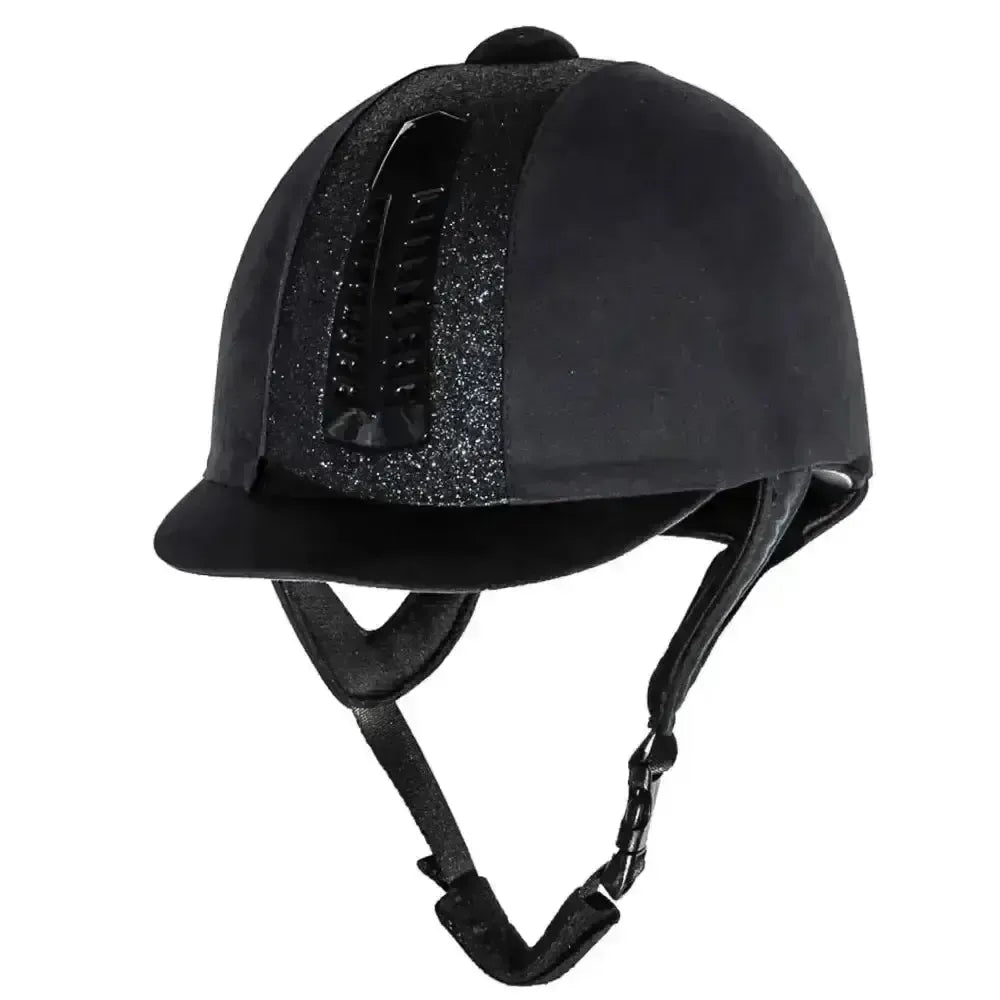 Rhinegold Glitter Pro Riding Hat PAS 015 STANDARD Black 6.1/2 Riding Hats