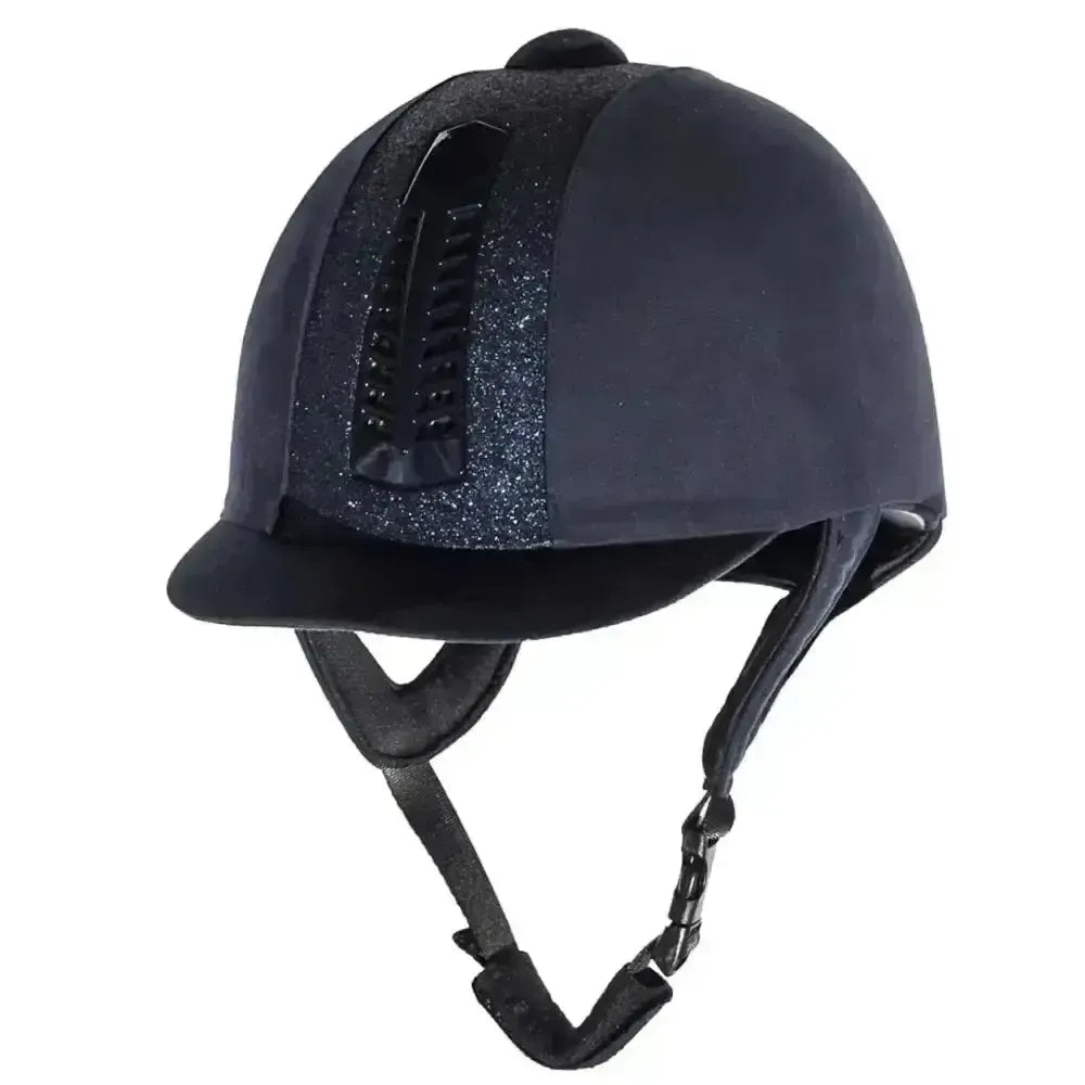 Rhinegold Glitter Pro Riding Hat PAS 015 STANDARD Navy 6.1/2 Riding Hats
