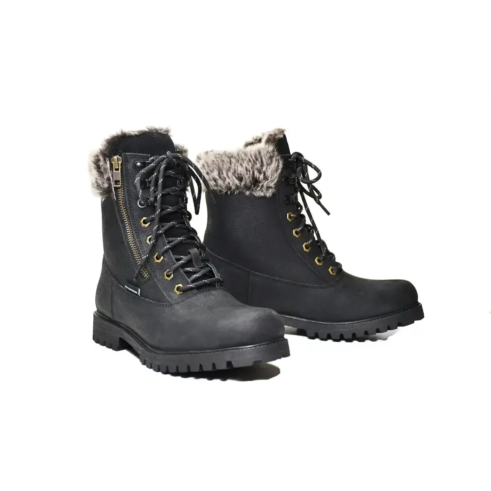 Rhinegold Laced Waterproof Manhattan Country Boot 3 Black Short Yard Boots