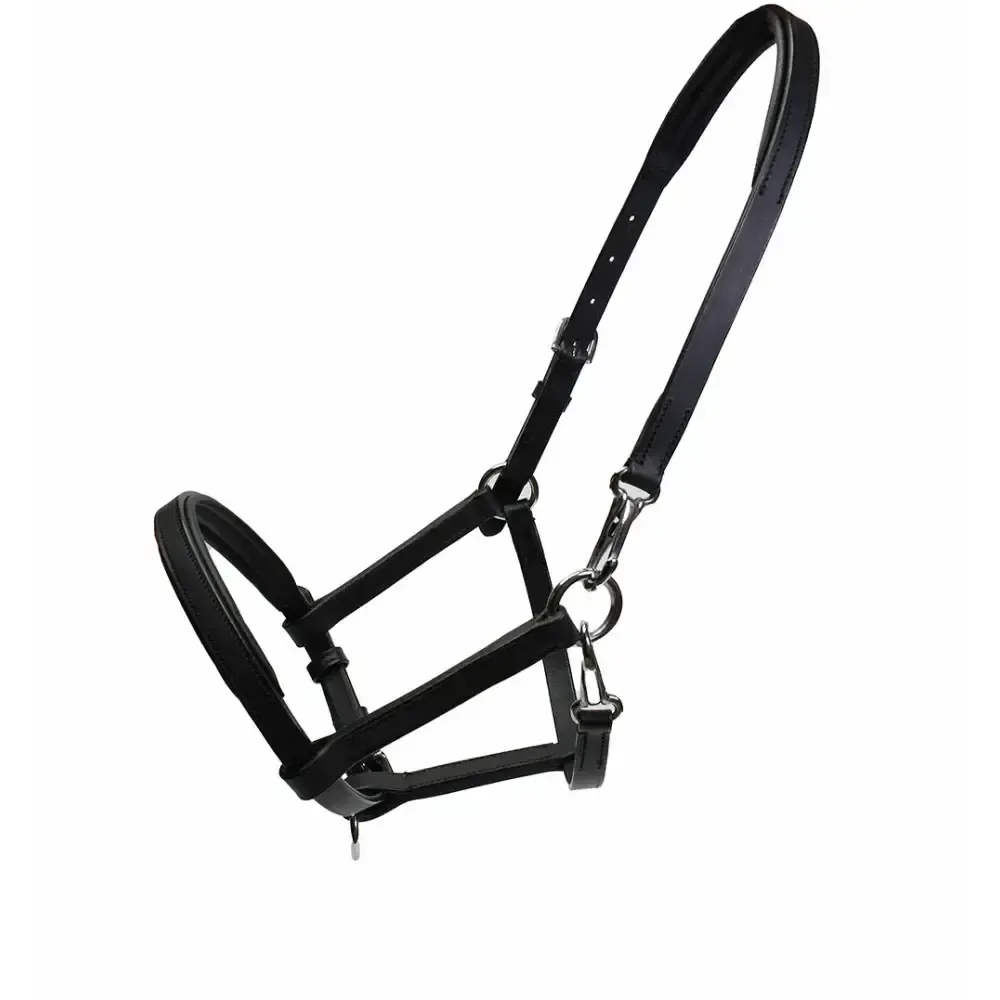 Rhinegold Leather Foal/Yearling Slip Black Headcollar Sets