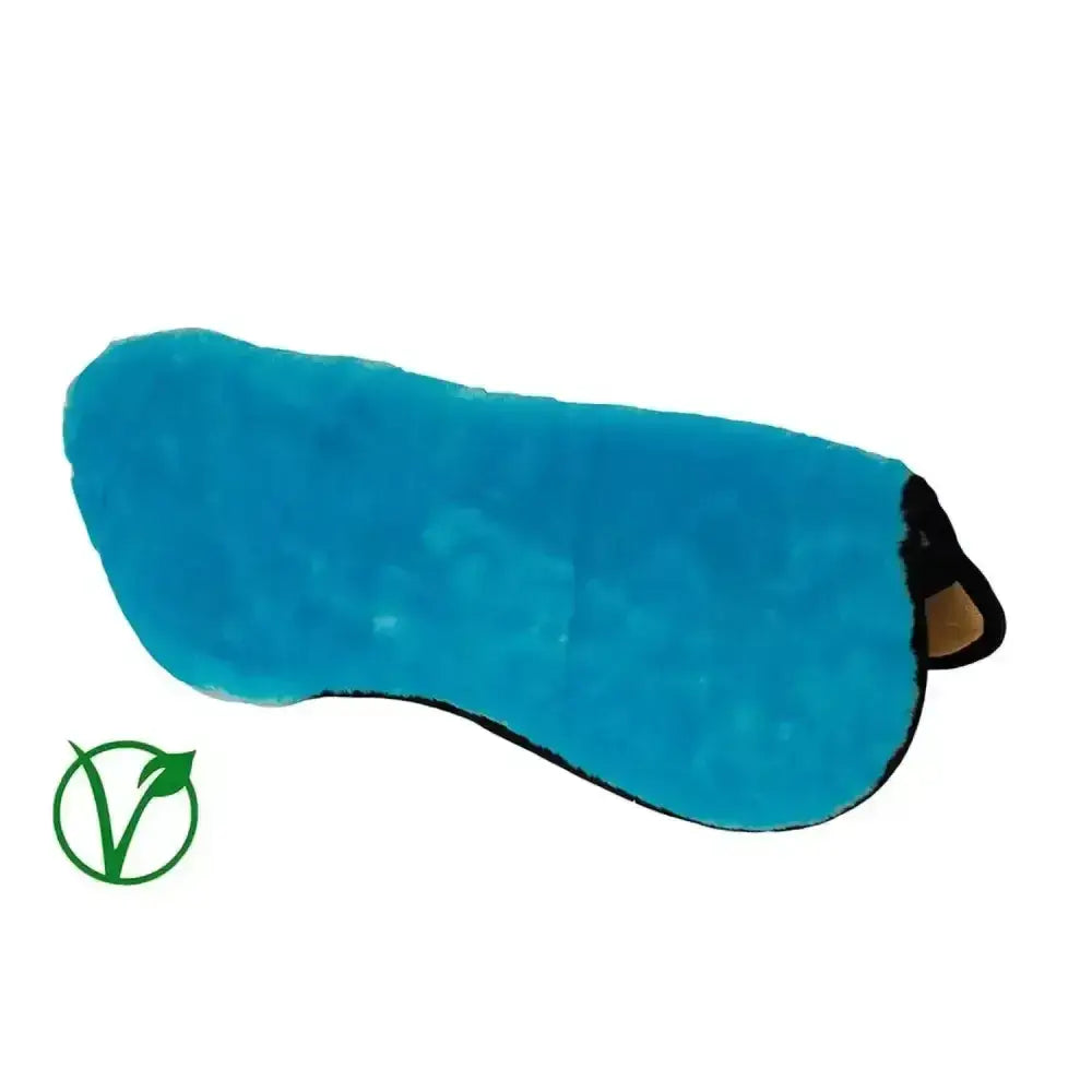 A plush vibrant blue rhinegold luxury seat saver with soft fuzzy fur pile and black trim edges for extra comfort