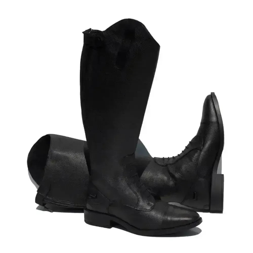 Rhinegold Luxus Extra Wide Calf Leather Riding Boots Black 36 EU / 3 Long Riding Boots