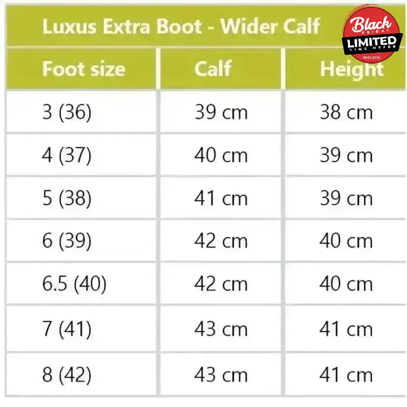 Rhinegold Luxus Extra Wide Calf Leather Riding Boots Black 36 EU / 3 Long Riding Boots