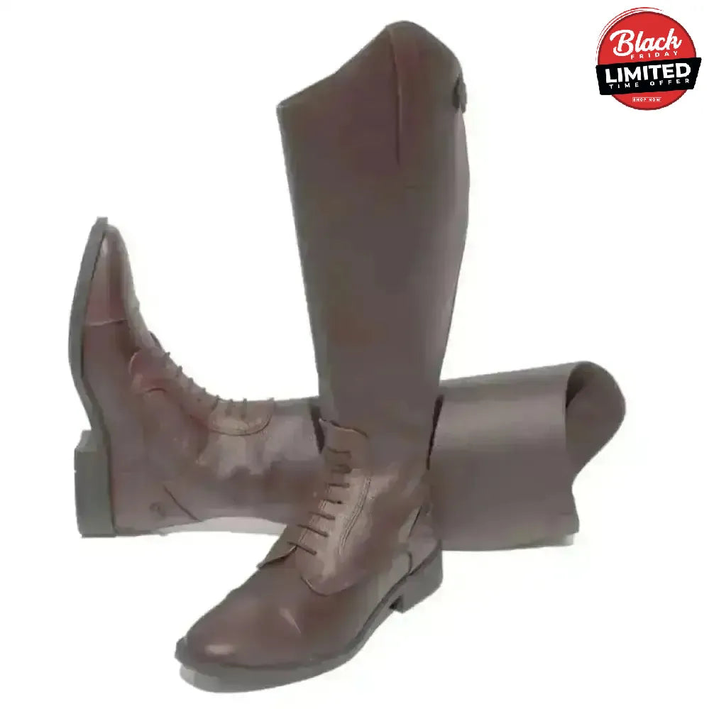 Rhinegold Luxus Extra Wide Calf Riding Boots Boots Brown 41 EU / 7 Long Riding Boots
