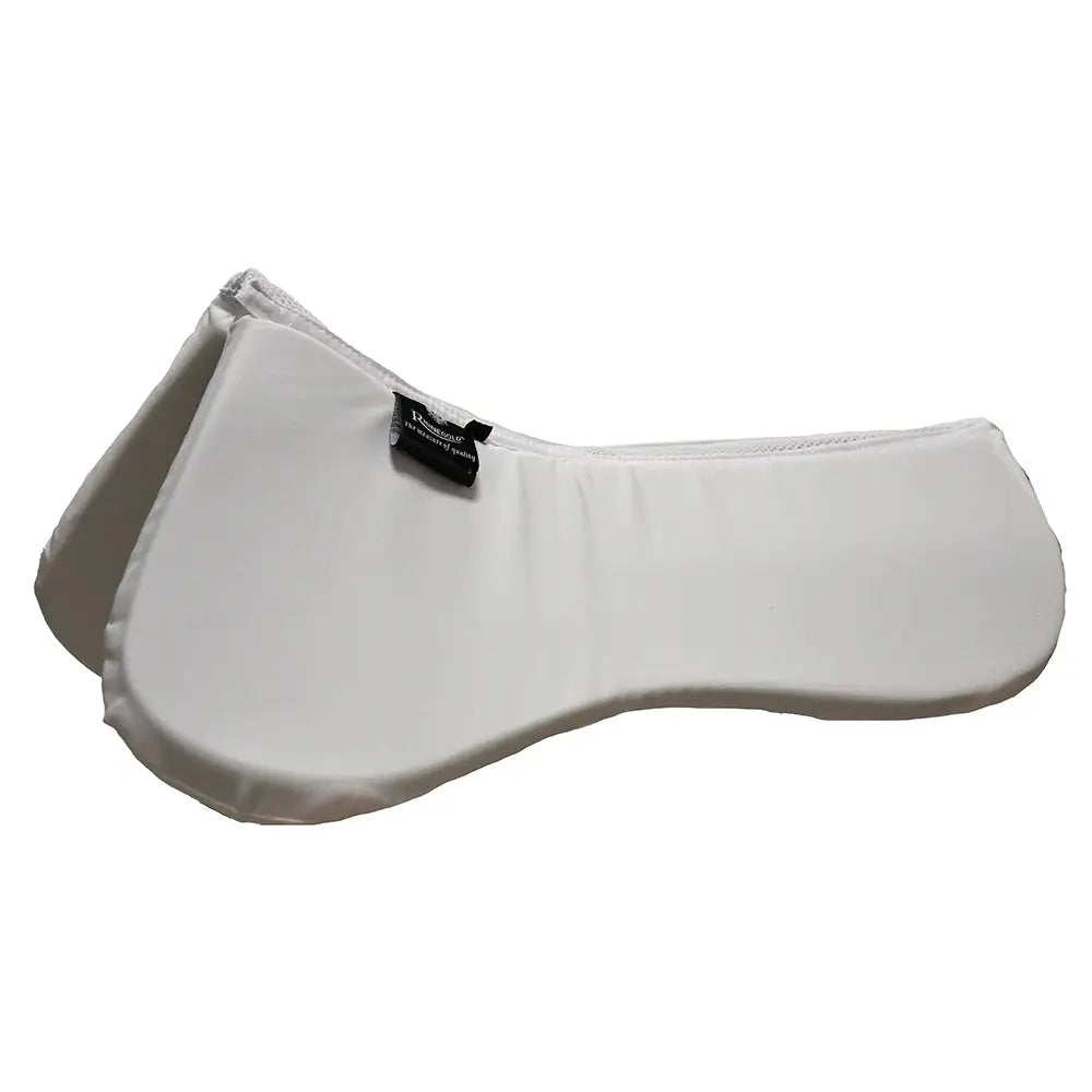 White padded rhinegold memory foam half pad with 3d mesh spine and super soft cushioned surface