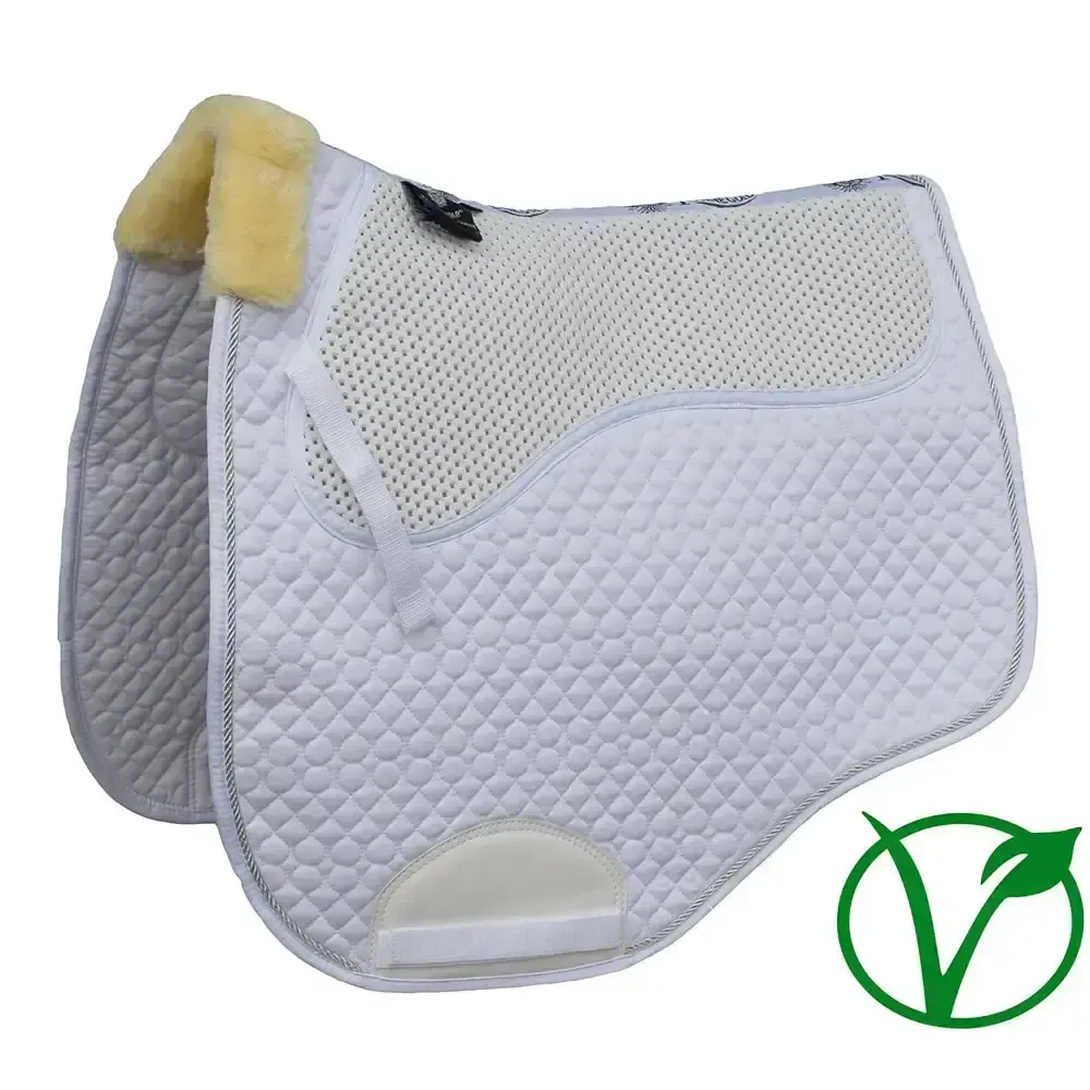 Rhinegold Non-Slip Gel Saddle Cloth Pony White Saddle Pads