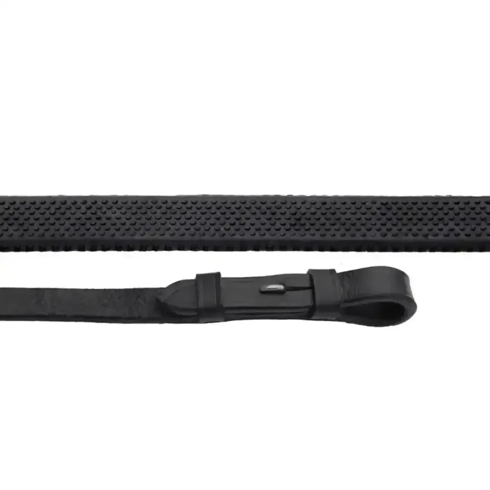 Rhinegold Pimple Grip Reins Black Full Reins