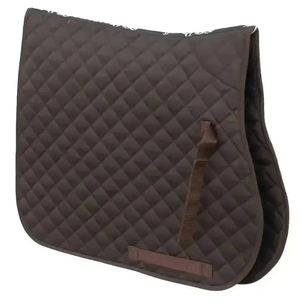 Rhinegold Quilted Cotton Saddle Pads Brown Pony Saddle Pads