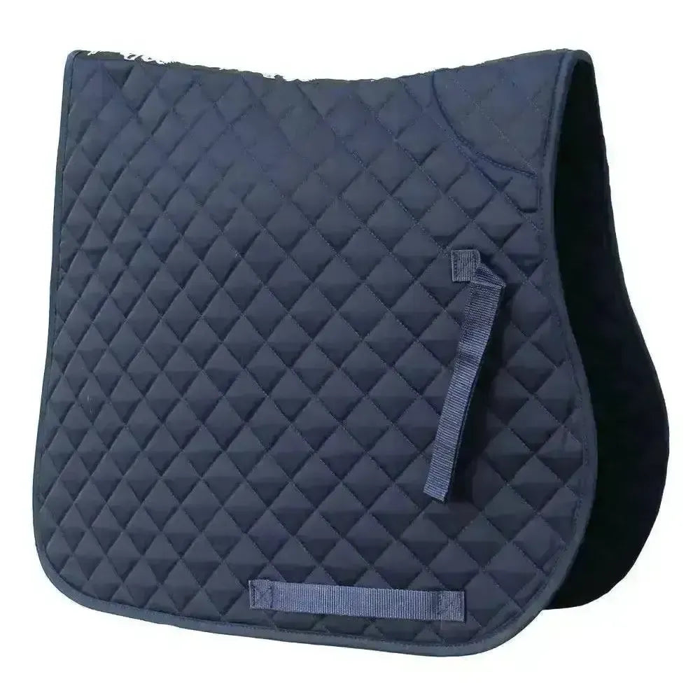 Rhinegold Quilted Cotton Saddle Pads Navy Pony Saddle Pads