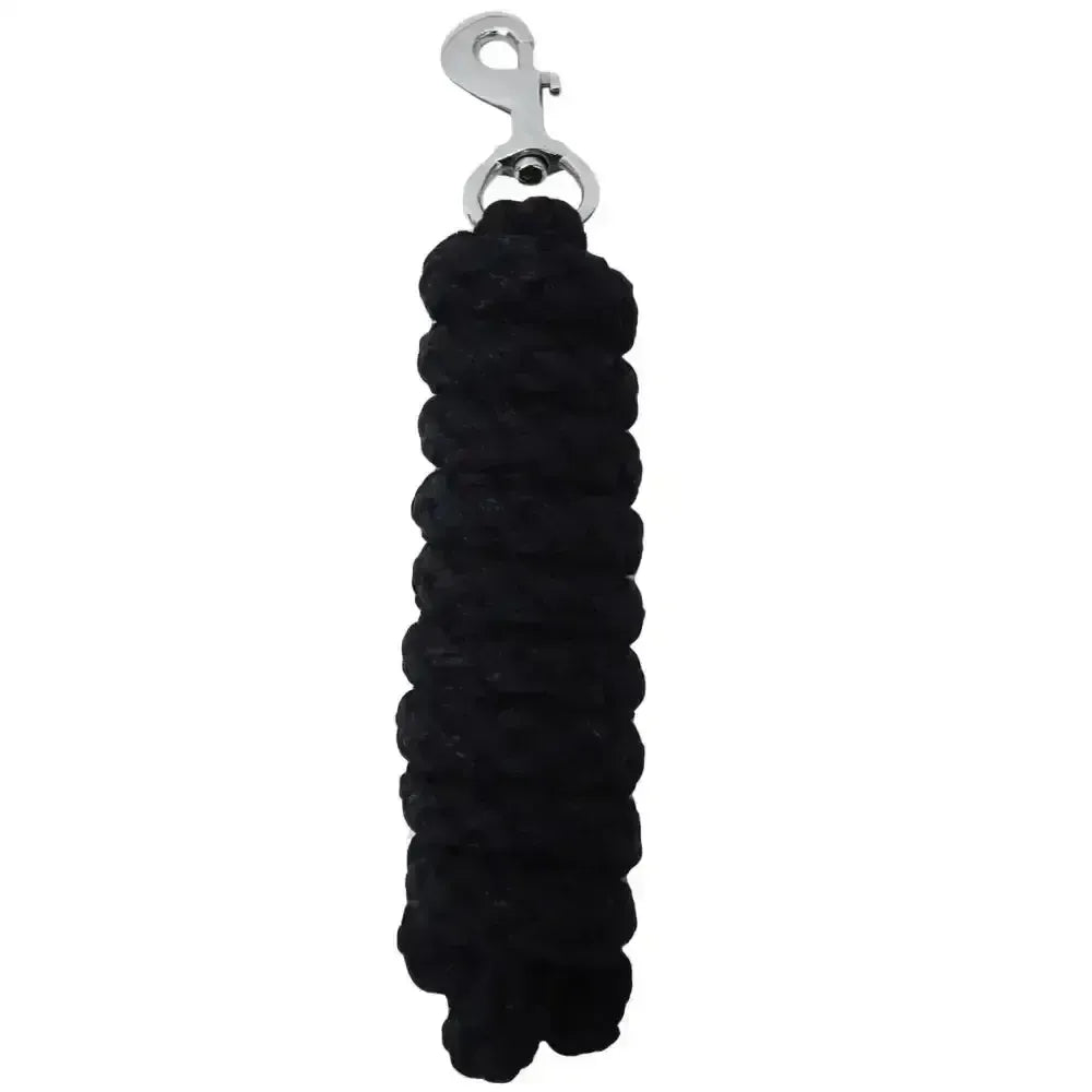 Rhinegold Spiral Weave Lead Rope Black One Size Lead Ropes