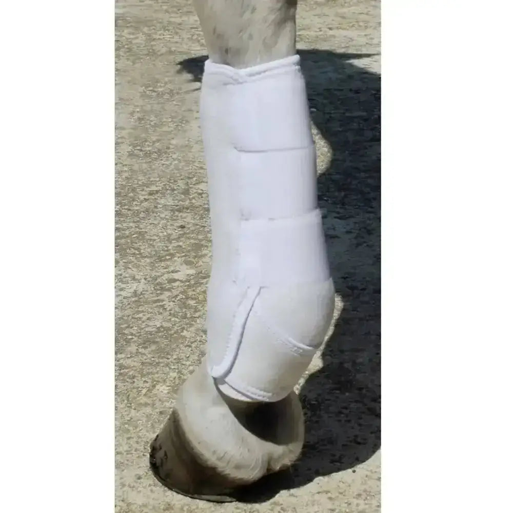 White horse leg wrap of rhinegold sports medicine boots with padded neoprene support boot and adjustable straps