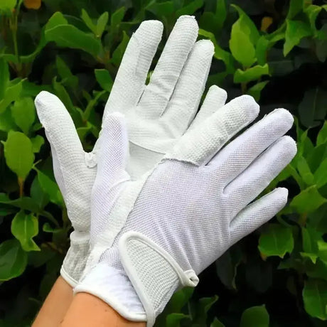 Rhinegold Super Stretch Mesh Back Riding Gloves White Large Riding Gloves