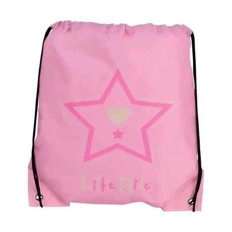 Riding Star Drawstring Bag by Little Rider Begonia Pink HY Equestrian Grooming Bags, Boxes & Kits Barnstaple Equestrian Supplies