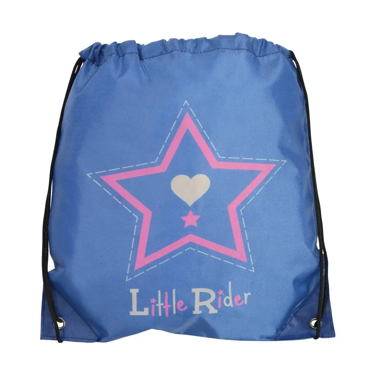 Riding Star Drawstring Bag by Little Rider Deep Water Blue HY Equestrian Grooming Bags, Boxes & Kits Barnstaple Equestrian Supplies