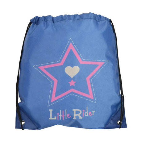Riding Star Drawstring Bag by Little Rider Deep Water Blue HY Equestrian Grooming Bags, Boxes & Kits Barnstaple Equestrian Supplies