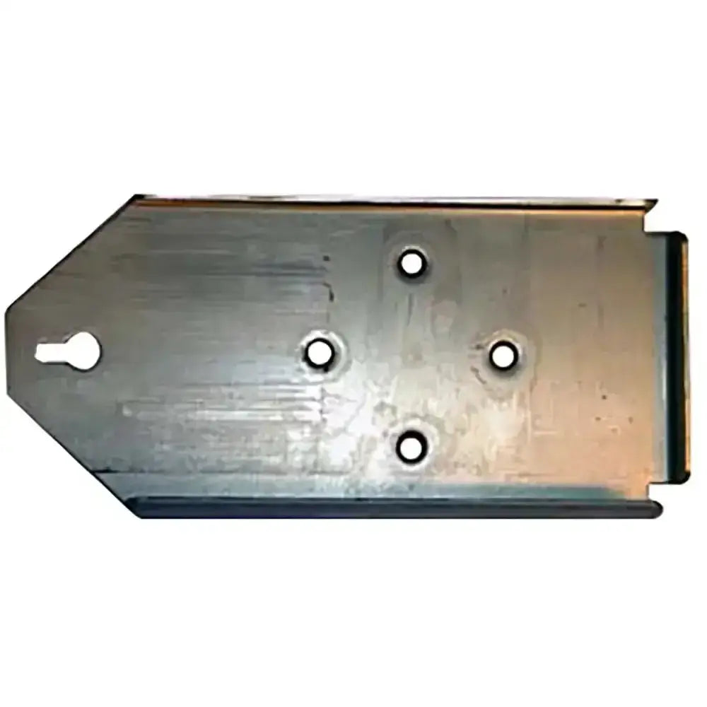 Metallic gray sturdy rockies salt lick holder bracket with keyhole cutout and four holes for secure mounting